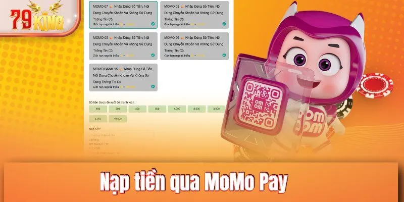 Nạp tiền qua MoMo Pay